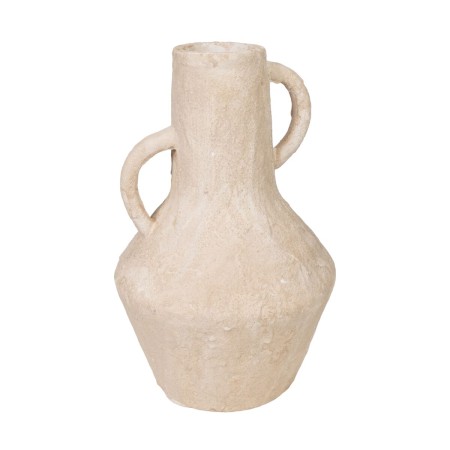 Vaso Romimex Bianco Terracotta 25 x 37 x 25 cm Con manici