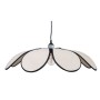 Lampadario Romimex Nero Naturale Bambù Fiore 53 x 15 x 53 cm