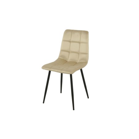 Sedia Romimex Beige Velluto Metallo 45 x 89 x 55 cm