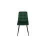 Sedia Romimex Verde Velluto Metallo 45 x 89 x 55 cm