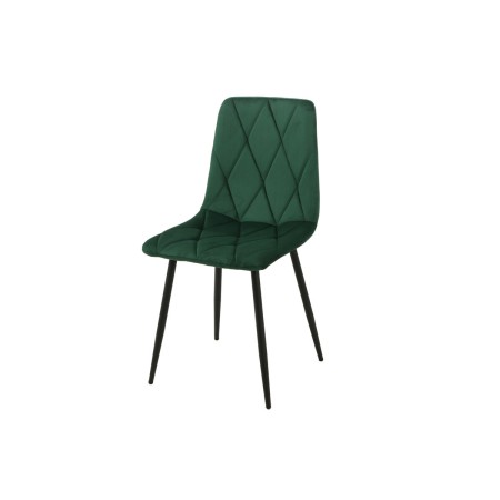 Sedia Romimex Verde Velluto Metallo 45 x 89 x 55 cm