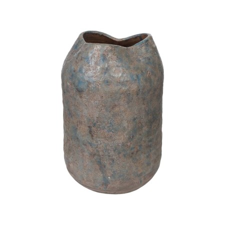 Vaso Romimex Azzurro Terracotta Finitura invecchiata 23 x 34 x 23 cm