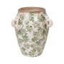 Vaso Romimex Verde Beige Porcellana 23 x 27 x 23 cm Con manici