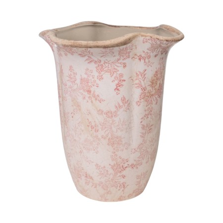 Vaso Romimex Beige Rosa Porcellana 20 x 24 x 20 cm