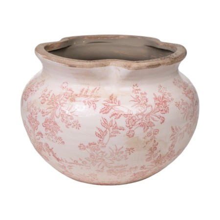 Vaso Romimex Beige Rosa Porcellana 20 x 14 x 20 cm