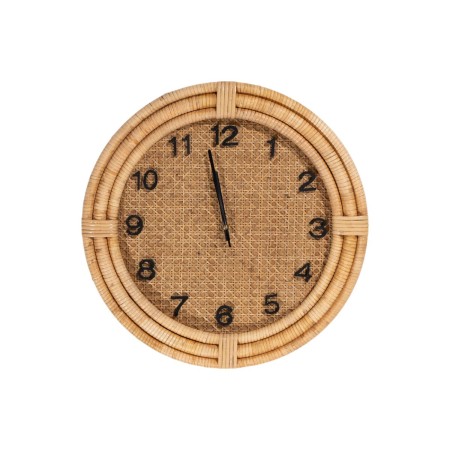 Orologio da Parete Romimex Marrone vimini Legno di abete Legno MDF 46 x 46 x 6 cm