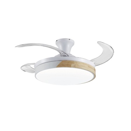 Ventilatore da Soffitto con Luce Romimex Bianco Naturale