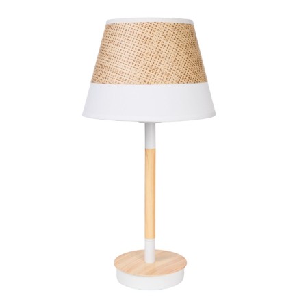 Lampada da tavolo Romimex Bianco Beige Legno vimini 23 x 44 x 23 cm