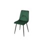 Sedia Romimex Verde Velluto Metallo 45 x 89 x 55 cm