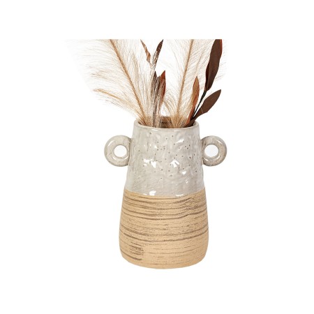 Vaso Romimex Beige Ceramica 18 x 20 x 18 cm 18 x 20 x 26 cm Con manici