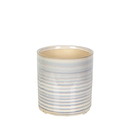 Vaso Romimex Azzurro Bianco Ceramica 18 x 18 x 18 cm