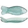 Piatto Decorativo Romimex Turchese Vetro Pesce 30 x 5 x 12 cm