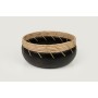 Centrotavola Romimex Nero Naturale Ceramica Rattan 20 x 12 x 30 cm