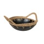 Centrotavola Romimex Nero Naturale Ceramica Rattan 25 x 10 x 30 cm 30 x 10 x 25 cm