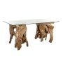 Tavolo da Pranzo Romimex Naturale Vetro teak 180 x 75 x 100 cm