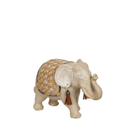 Statua Decorativa Romimex Beige Naturale Poliresina Elefante 9 x 13 x 20 cm