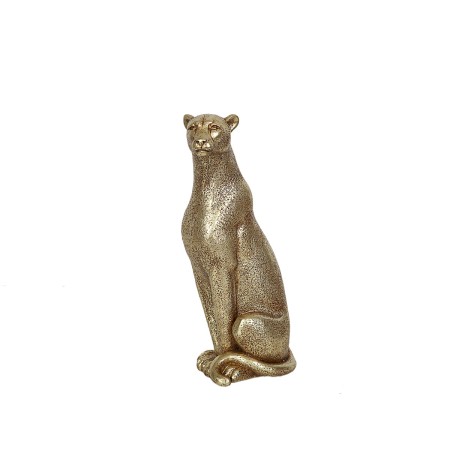 Statua Decorativa Romimex Dorato Leopardo 12 x 25 x 8 cm