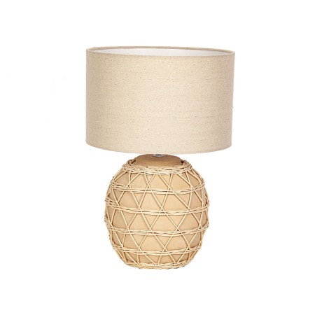 Lampada da tavolo Romimex Naturale Lino Rattan 220-240 V 27 x 41 x 27 cm E27