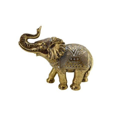 Statua Decorativa Romimex Dorato Elefante 16 x 14 x 7 cm