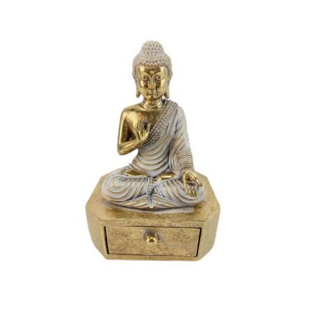 Statua Decorativa Romimex Dorato Buddha 11 x 17 x 9 cm