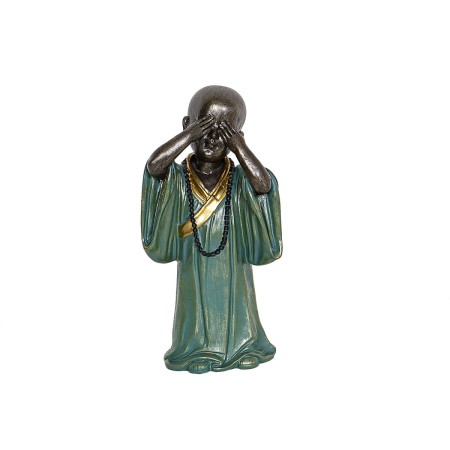 Statua Decorativa Romimex Turchese Dorato Frate 12 x 25 x 10 cm