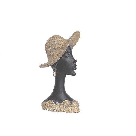 Busto Romimex Marrone Resina Donna Cappello 15 x 28 x 6 cm