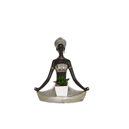 Statua Decorativa Romimex Marrone Africana 22 x 24 x 14 cm