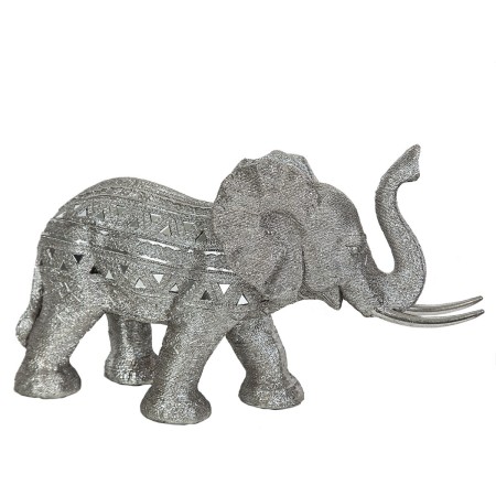 Statua Decorativa Romimex Argentato Elefante 48 x 28 x 17 cm