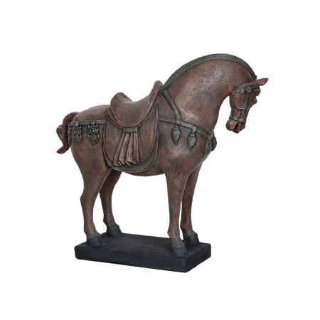 Statua Decorativa Romimex Marrone Resina Cavallo 39 x 36 x 16 cm