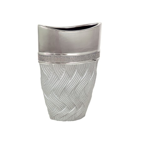 Vaso Romimex Argentato Ceramica 18 x 28 x 9 cm