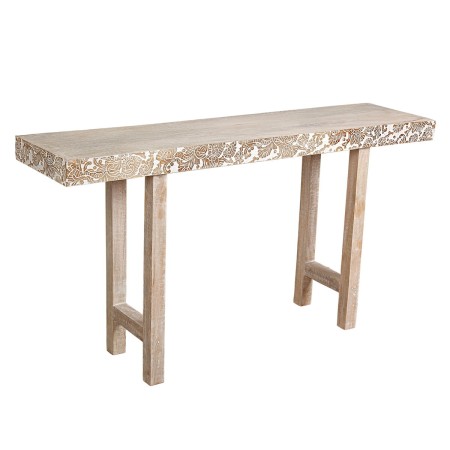 Console Romimex Bianco Naturale Legno di mango Legno MDF 140 x 74 x 35 cm