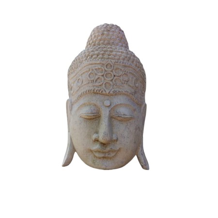 Busto Romimex Beige Legno Buddha