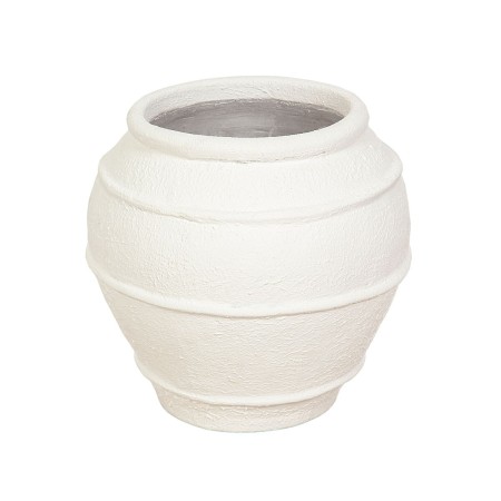 Vaso Romimex Bianco Terracotta 40 x 40 x 40 cm