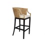 Sgabello Romimex Nero Naturale Bambù Rattan 58 x 110 x 60 cm