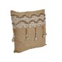 Cuscino Romimex Beige Nappe 45 x 8 x 45 cm Ricamo