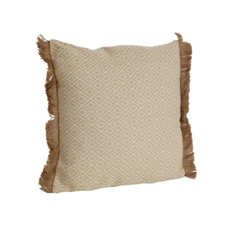 Cuscino Romimex Beige Con frange 45 x 10 x 45 cm