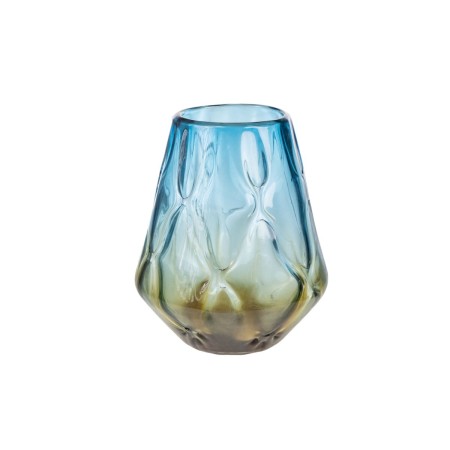 Vaso Romimex Azzurro Ambra Vetro 27 x 23 x 27 cm