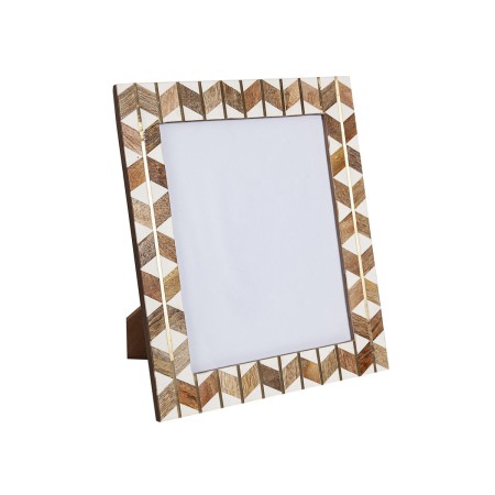 Cornice Portafoto Romimex Marrone Beige Legno Resina 20 x 25 x 1 cm