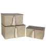 Set di Scatole Decorative Romimex Beige (3 Pezzi)