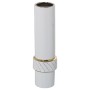 Vaso Alexandra House Living Bianco Dorato Ceramica