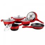 Batteria da Cucina Royalty Line BS1010M Nero Rosso 10 Pezzi