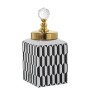 Vaso Alexandra House Living Bianco Nero Ceramica 11 x 11 x 23 cm