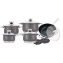 Batteria da Cucina Royalty Line 1232 Nero Acciaio 12 Pezzi