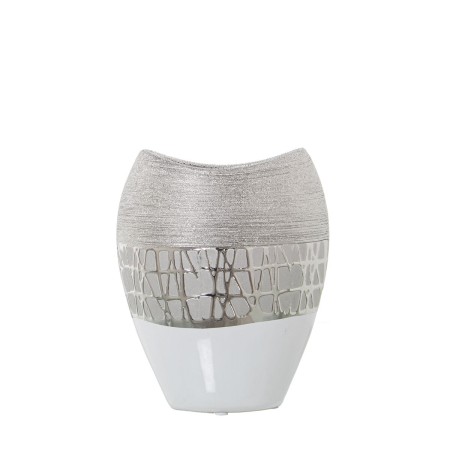 Vaso Alexandra House Living Argentato Ceramica 18 x 10 x 21 cm