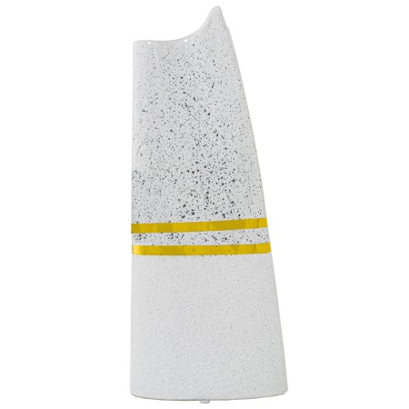 Vaso Alexandra House Living Bianco Dorato Argentato Ceramica 9 x 15 x 36 cm