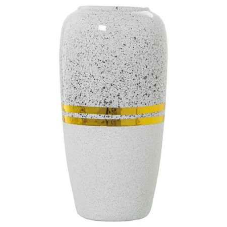 Vaso Alexandra House Living Bianco Argentato Ceramica 15 x 30 cm