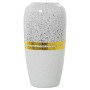 Vaso Alexandra House Living Bianco Argentato Ceramica 15 x 30 cm