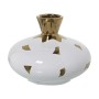 Vaso Alexandra House Living Bianco Dorato Ceramica 21 x 21 x 17 cm