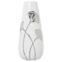 Vaso Alexandra House Living Bianco Argentato Ceramica Fiori 17 x 16 x 32 cm