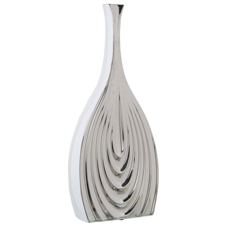 Vaso Alexandra House Living Bianco Argentato Ceramica 8 x 18 x 43 cm